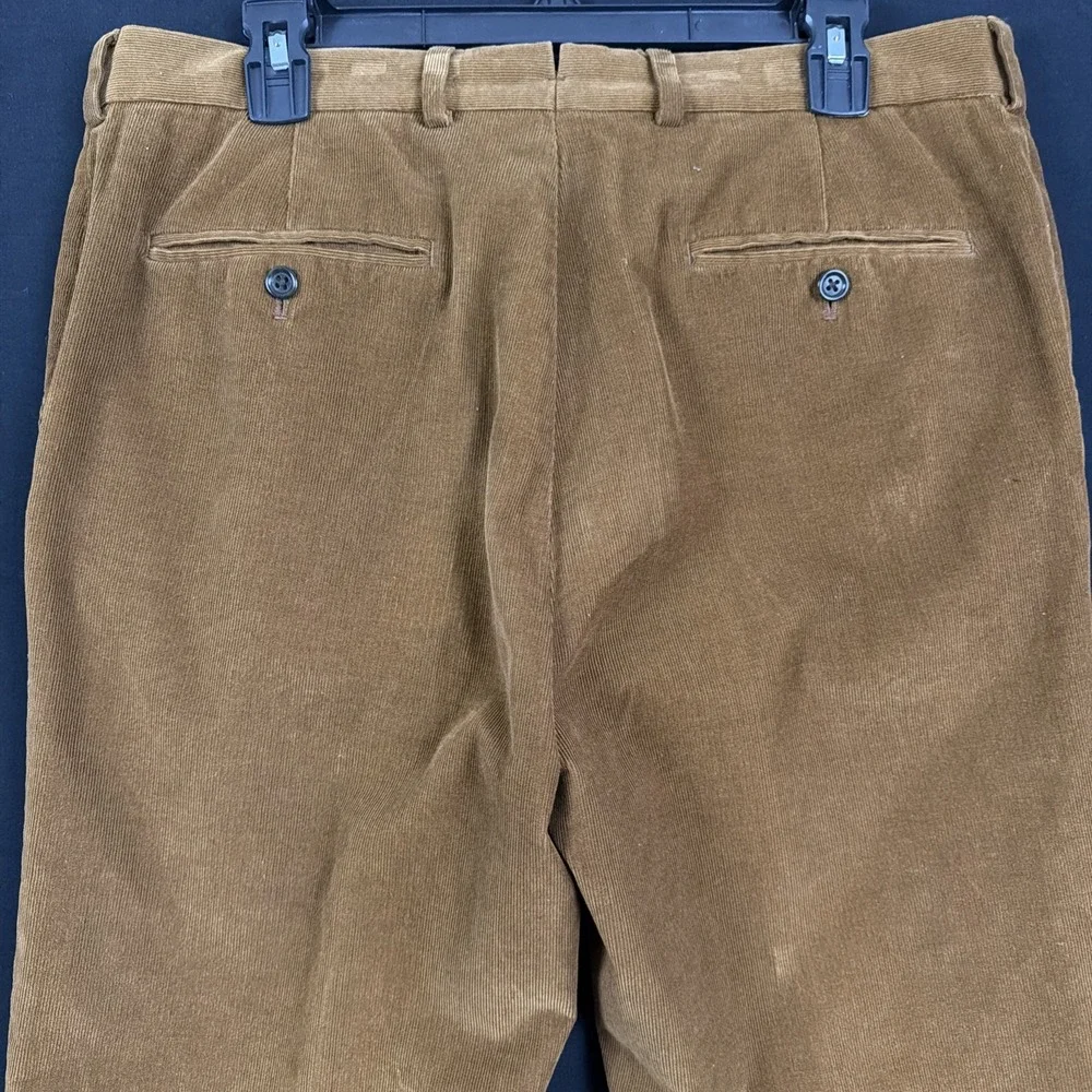 Lands' End Men's Tailored Fit Corduroy Pants Brown 34x30
